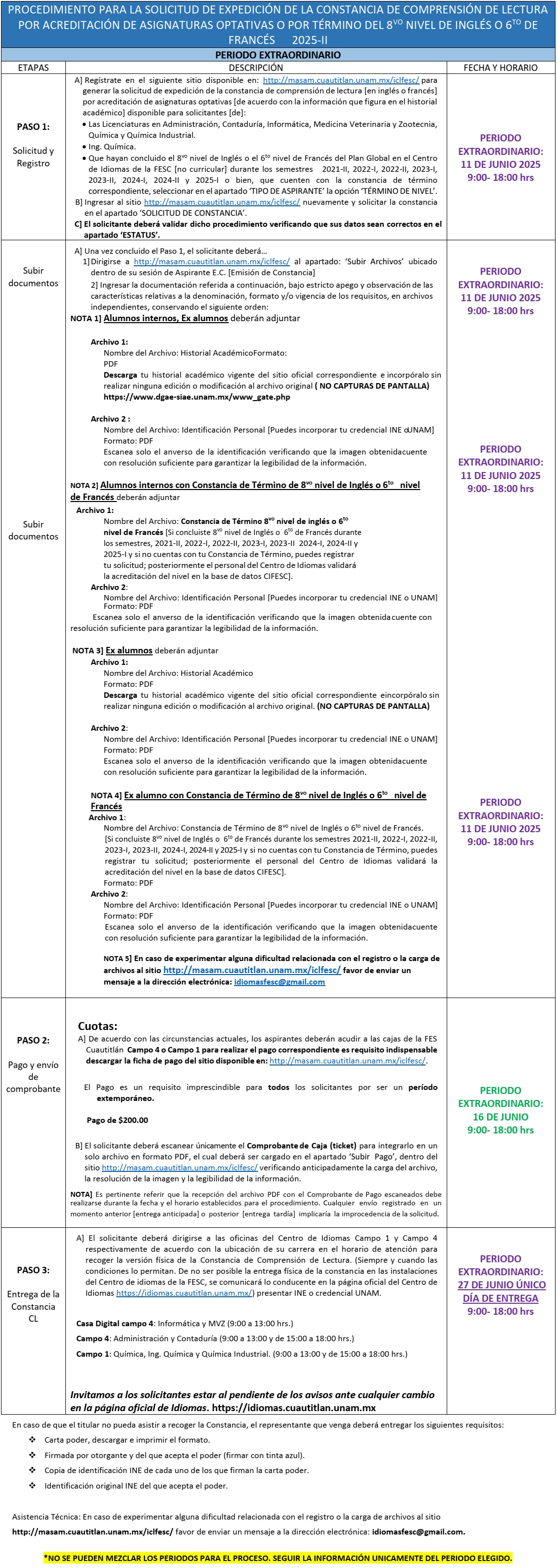 Convocatoria Opt